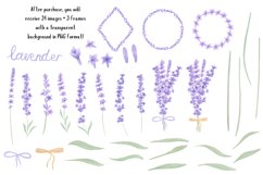 Watercolor lavender wedding flowers clipart Product Image 3