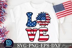 Home of the free because of tyhe SVG, 4th July Sunflower SVG Product Image 4