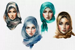 Arabic clipart, Muslim clipart, Arab woman clipart 19 PNG Product Image 2