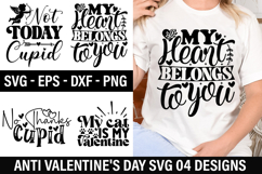 Anti Valentine's Day SVG Design - My Heart Belongs to you Product Image 1