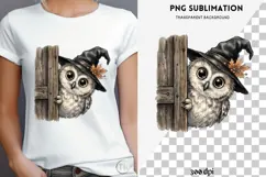 Peeking owl halloween png design for T-shirts Product Image 4