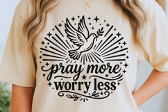 Pray More Worry Less Svg, Mental Health Svg, Religious Svg. Product Image 5