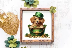 St Patricks Day Dog with Gold Coin Clipart, St Patricks Day Product Image 4