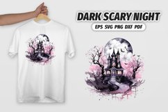 Halloween Watercolor Scary Night Sublimation Clipart Bundle Product Image 3