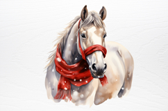 Christmas Horses Clipart PNG Product Image 4