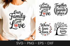 Our Family Grows in Love Quote SVG PNG Product Image 1