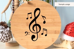 Hand Drawn Treble Clef Music Notes SVG Product Image 4