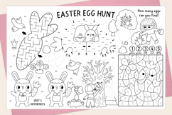 Easter egg hunt coloring activity placemats kit Product Image 4