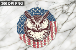 Owl Wind Spinner Sublimation - 4Th Of July wind spinner PNG Product Image 1