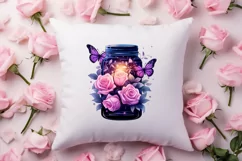 Valentine Flowers In Jar Clipart, Valentine Couplet Product Image 4