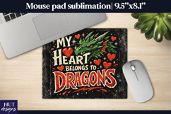 My Heart Belongs to Dragons Mouse Pad Fantasy dragon Product Image 1