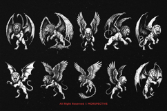 10 Bundle Dark Art Lion Wing Beast King Animal Predator Product Image 6