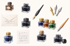 Calligraphy Watercolor Clipart Set Product Image 4