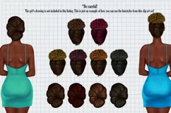 African American Hairstyles clipart PNG digital download Product Image 3