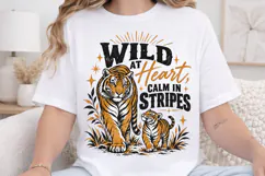 Easy Tiger Retro Quote PNG, Tiger Mom and Cub Vintage PNG, T Product Image 4