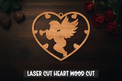 Valentine Ornament SVG,Laser Cut, Heart for laser cut Product Image 5