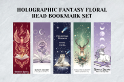 Holographic Fantasy Floral Bookmark Set,Gift for Readers Product Image 4
