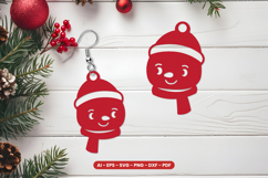 Christmas Earrings Laser Cut SVG Product Image 1