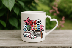 Soccer ball, net, boot, Bow &amp; Star PNG Sublimation | Soccer Product Image 4