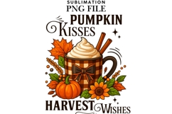 Pumpkin kisses png design for T-shirts Product Image 1
