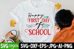 Happy First Day Of School SVG Cut File,Teacher SVG Design Product Image 1