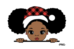 Christmas Black Girl SVG Afro Puff Snowflakes Leopard Product Image 4
