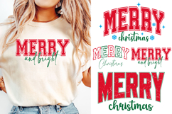 Merry Christmas Svg, Merry &amp; Bright svg, Christmas Shirt Product Image 4