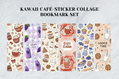 Kawaii Café Sticker Collage Bookmark Set,Cute Coffee Pastry Product Image 4