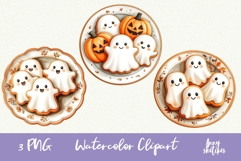 Cookies PNG Halloween Ghost Cafe Clipart Sublimation Product Image 1