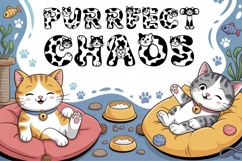 Cute Cat Font | Playful Kitty Alphabet Letters for Cricut Product Image 4