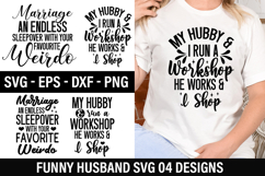 Funny Husband SVG Bundle - 4 Marriage Quotes Designs Product Image 1