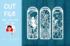 12 Fairy Bookmarks Paper cut SVG Laser cut,Cricut,Silhouette Product Image 4