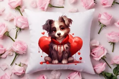 Cute Valentine Dog Clipart, Valentines Day Dog Clipart Product Image 4