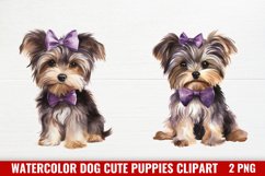 Watercolor Dog Cute Puppies Clipart, Cute Baby Dog Product Image 1