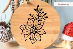 Hand Drawn Poinsettia Branch SVG Product Image 4