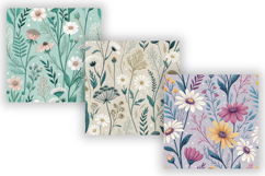 Cool Trendy Wildflowers Seamless Pattern, Modern Floral Product Image 4