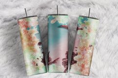 Custom Name Tropical Beach Coral Green 20 oz tumbler wrap Product Image 1