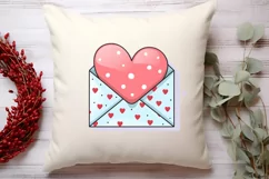 Sweet Pugs Valentine Clipart, Valentines PNG Product Image 4
