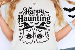 Happy Haunting Svg, Halloween Ghost Svg, Trick Or Treat Svg. Product Image 5