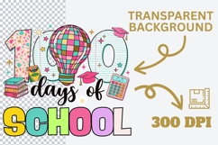 100 Days of School PNG, 100 Days of School Bus PNG, Teacher Product Image 3