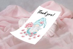 Cute Spring Gnome with Flowers Png Product Image 5