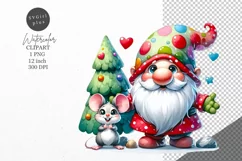 Christmas clipart, Gnome clipart, Christmas sublimation Product Image 1