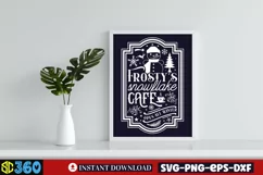 Frosty's snowflake cafe open all winter SVG, Farmhouse SVG Product Image 4