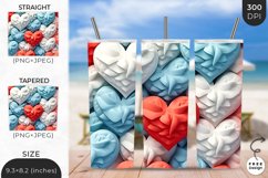 3D Inflatable Heart Tumbler | 3D Sublimation Wrap Product Image 1