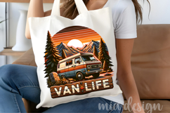 Van Life PNG, Retro Camper Van Mountain Sublimation Design Product Image 4