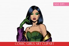 Comic Girls Art clipart, Pop-Art Girls sublimation Product Image 1