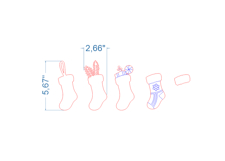 Christmas Stocking SVG laser cut file for Glowforge Product Image 4