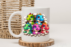 Baby Dinosaurs PNG, Clipart Wall Breakthrough Sublimation Product Image 4