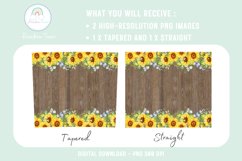Rustic Sunflower Tumbler Wrap Tumbler Sublimation Design PNG Product Image 2
