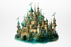 Vintage Green Christmas Clipart PNG Product Image 4